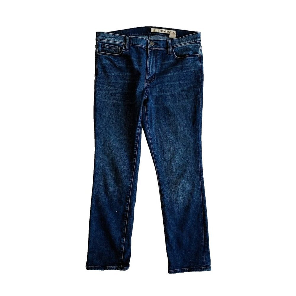 DKNY Jeans Blue Jeans Size 10 Women's Mid Rise Skinny Cropped Stretch